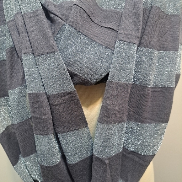 Ann Taylor LOFT Metallic Striped Infinity Scarf - Picture 11 of 12